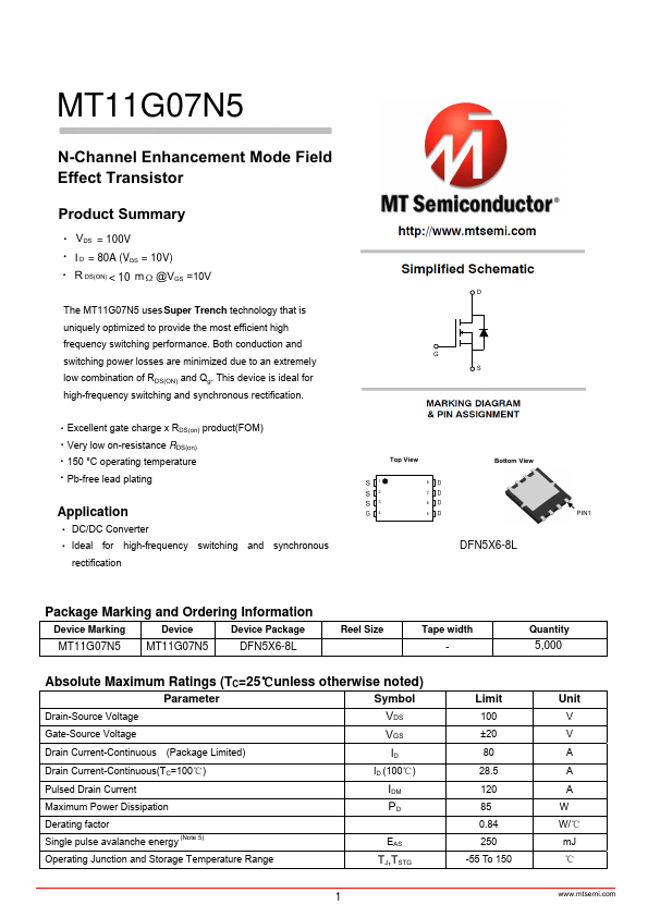 MT11G07N5 Datasheet Preview