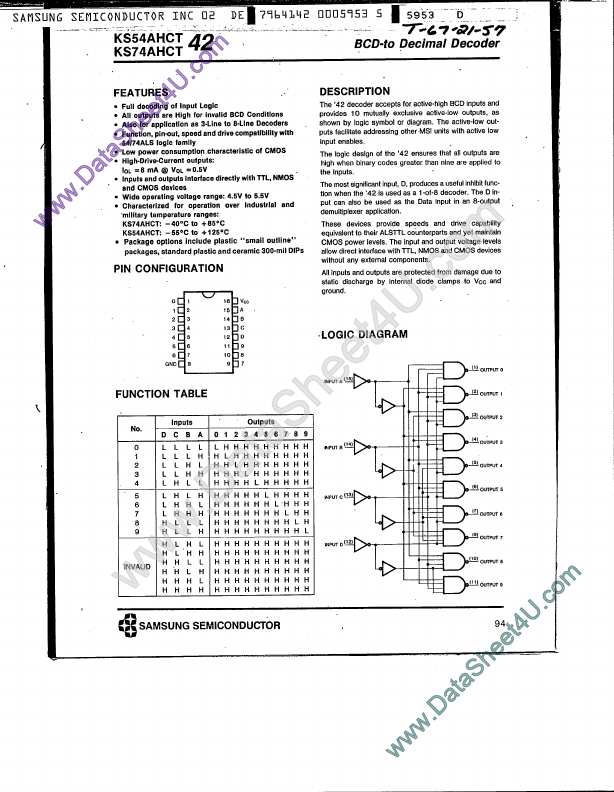 KS74AHCT42