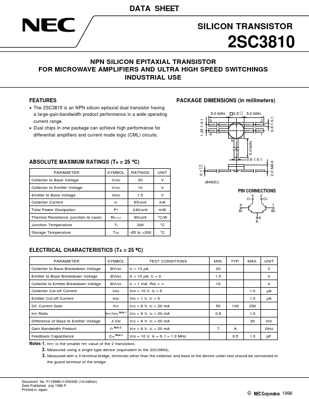 2SC3810 Datasheet Preview