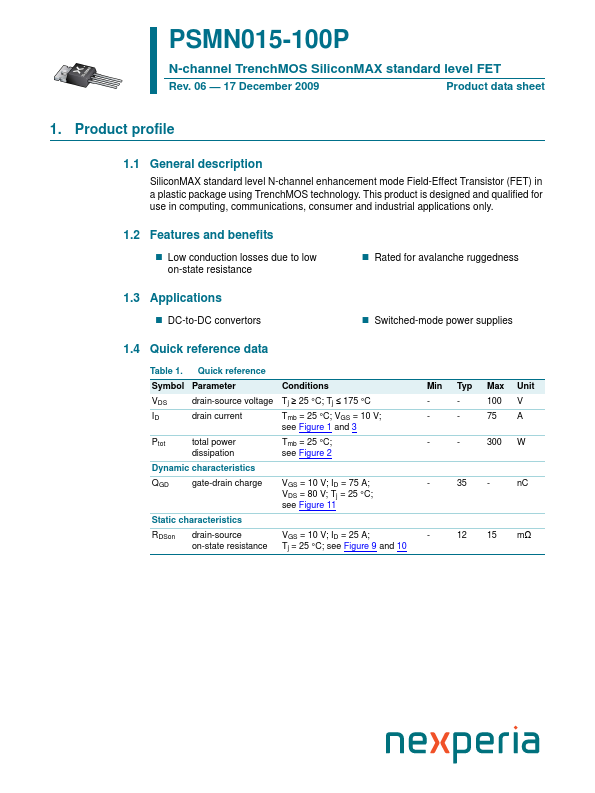 PSMN015-100P