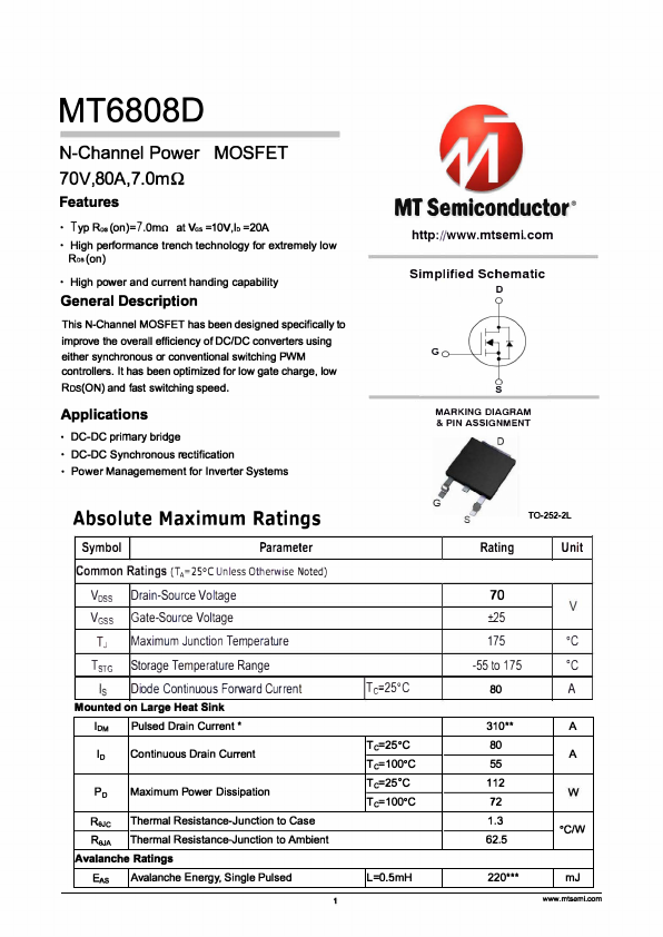 MT6808D Datasheet Preview