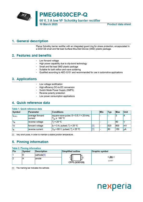 PMEG6030CEP-Q Datasheet Preview