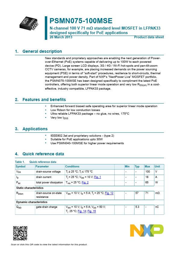 PSMN075-100MSE