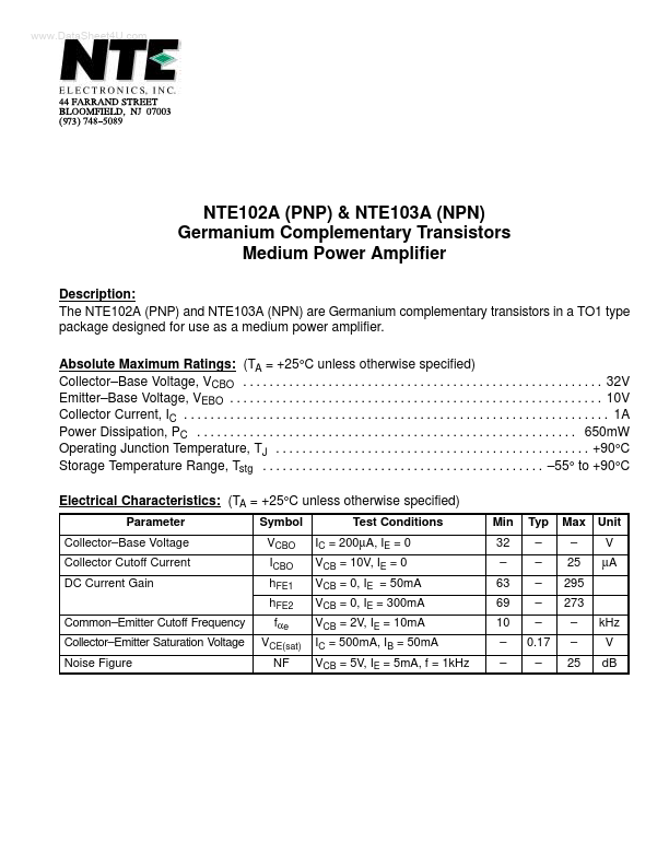 NTE103A