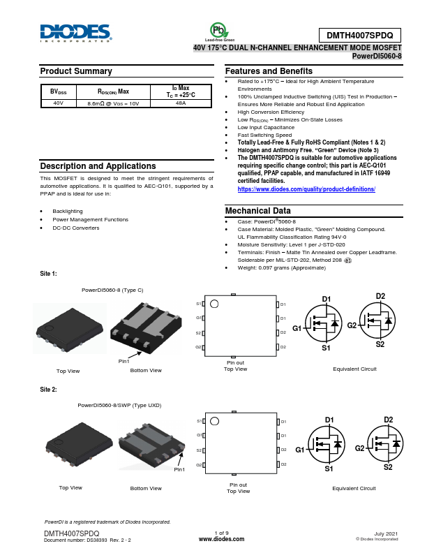 DMTH4007SPDQ