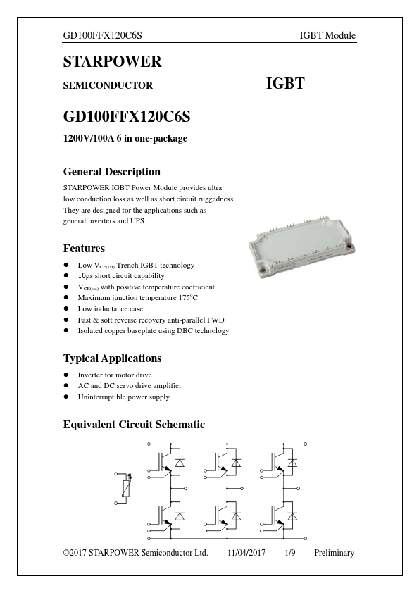 GD100FFX120C6S Datasheet Preview
