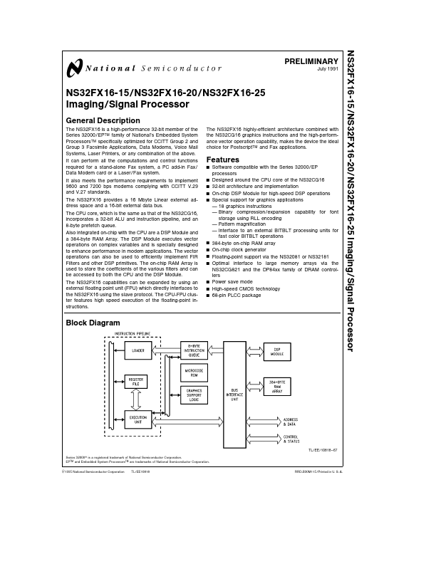 NS32FX16-25