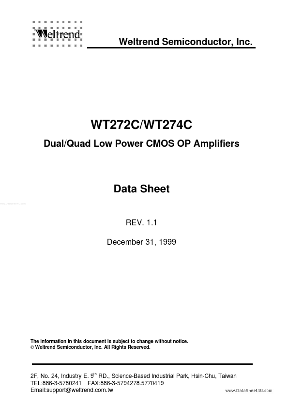WT272C Datasheet Preview