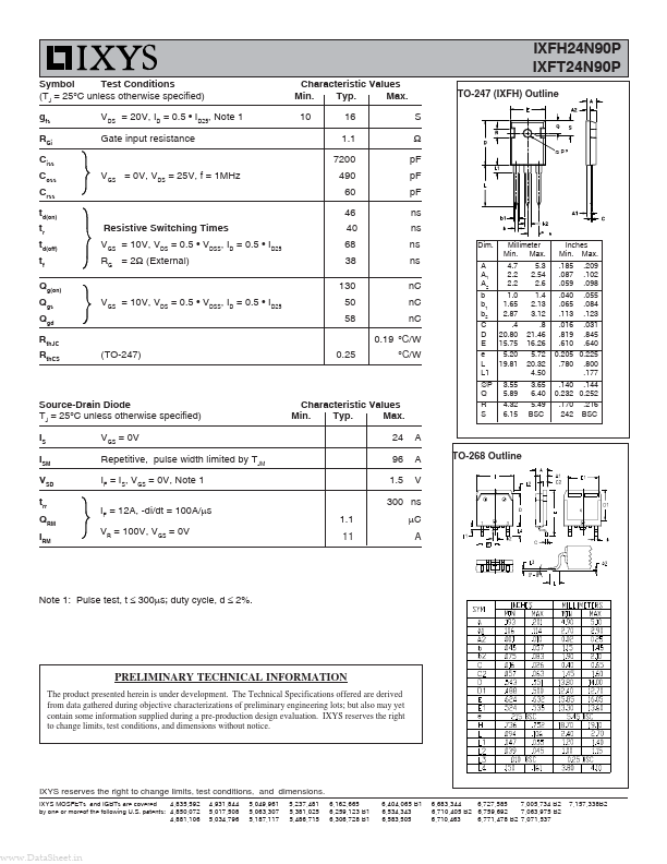 IXFH24N90P