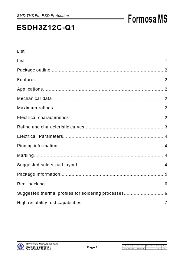 ESDH3Z12C-Q1 Datasheet Preview