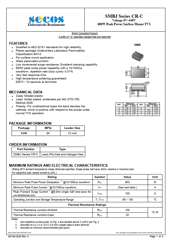 SMBJ8.5CACR-C