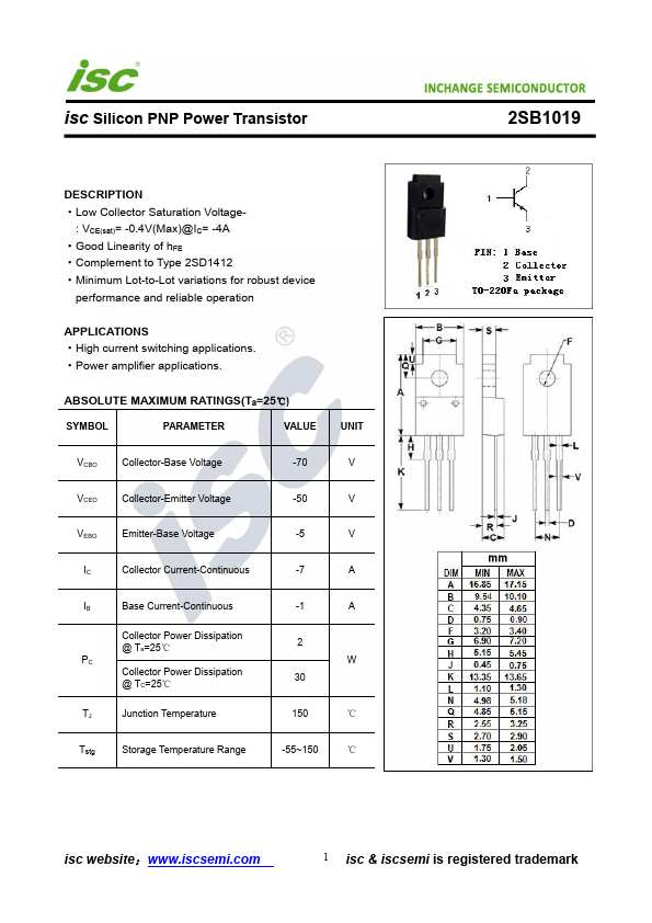 2SB1019