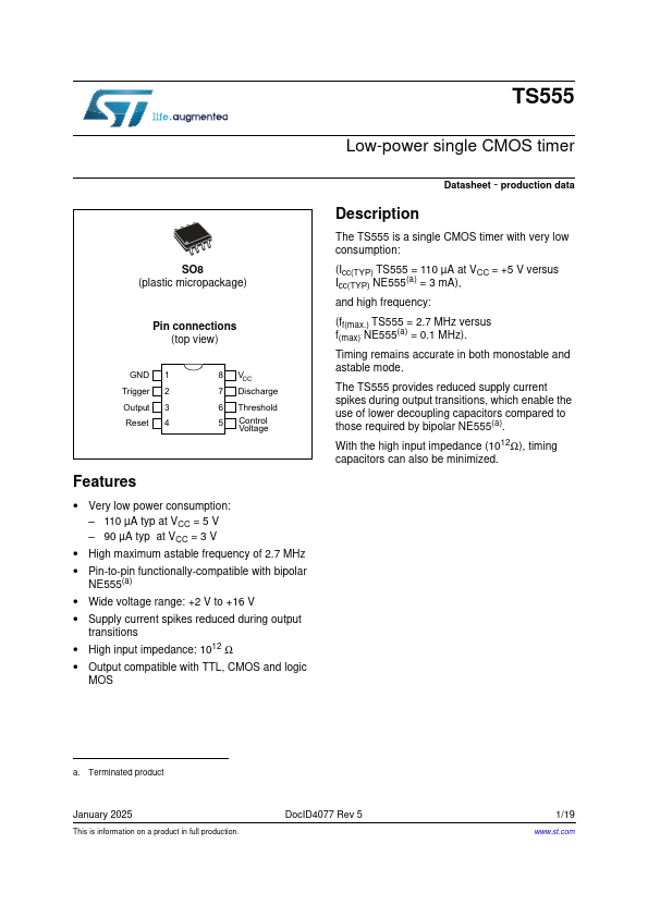 TS555 Datasheet Preview