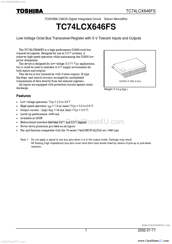 TC74LCX646FS