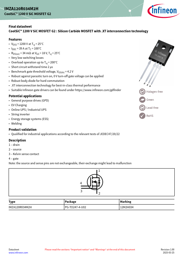 IMZA120R034M2H Datasheet Preview