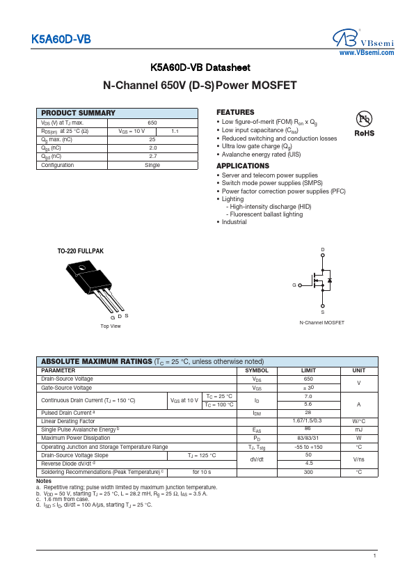 K5A60D Datasheet Preview