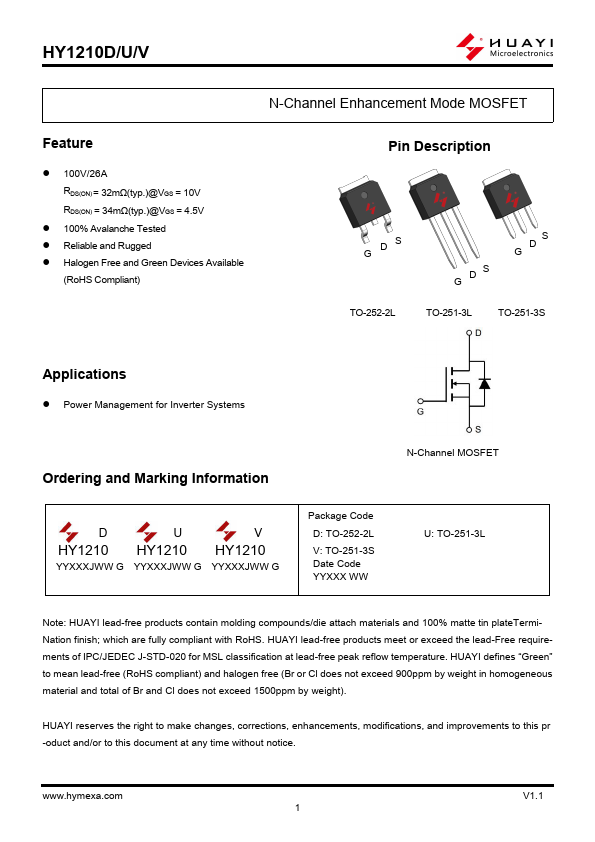 HY1210D Datasheet Preview