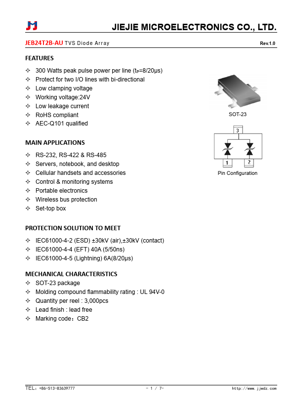 JEB24T2B-AU Datasheet Preview