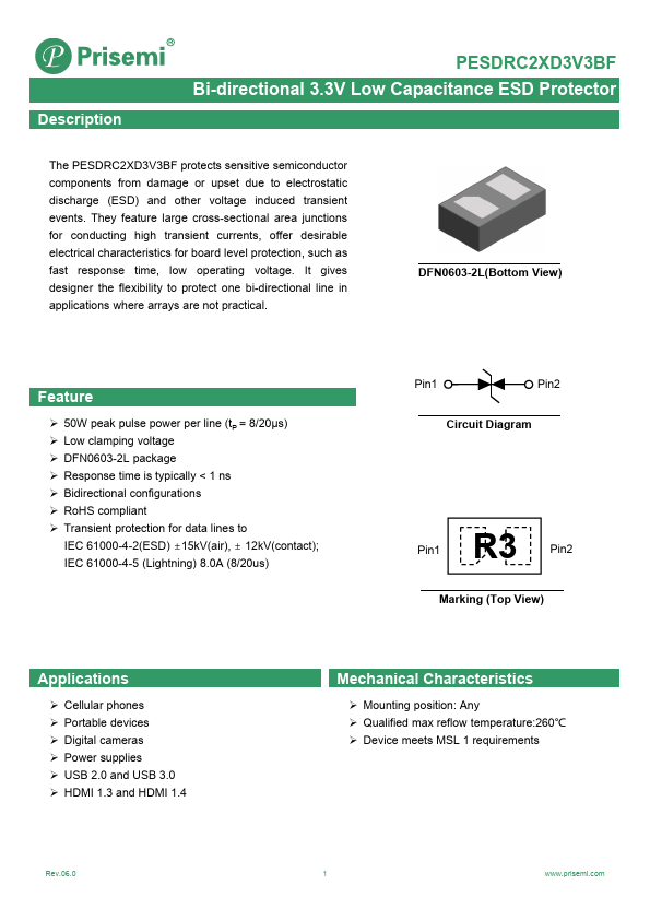 PESDRC2XD3V3BF Datasheet Preview