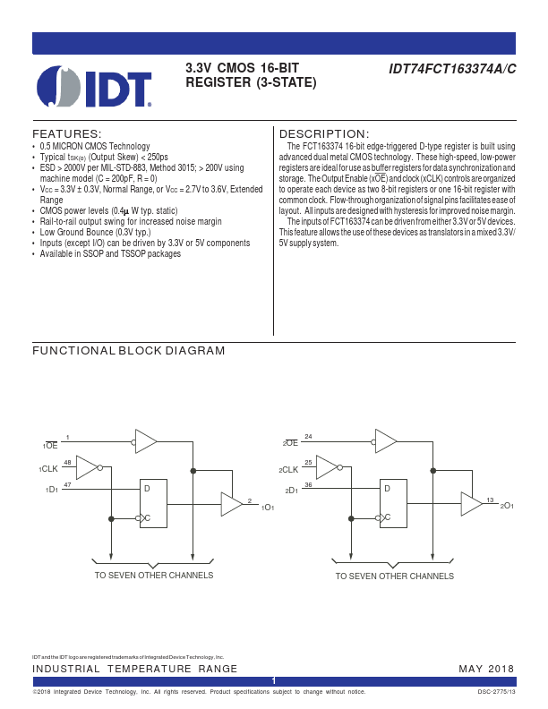 IDT74FCT163374A