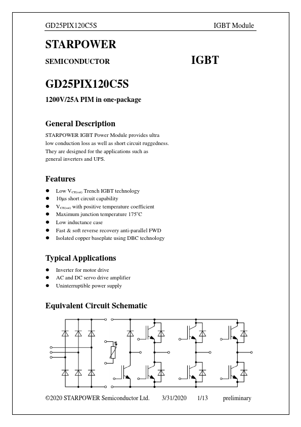 GD25PIX120C5S Datasheet Preview