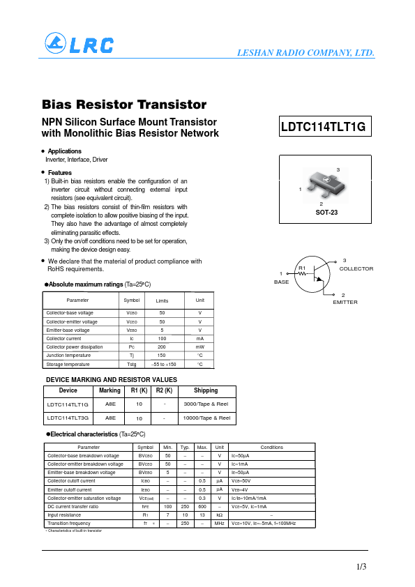 LDTC114TLT1G