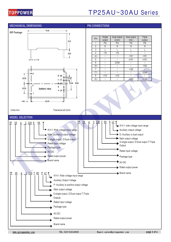 TP25AU220D05P03W