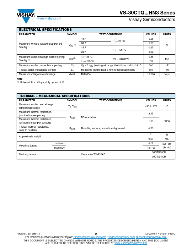 VS-30CTQ100HN3