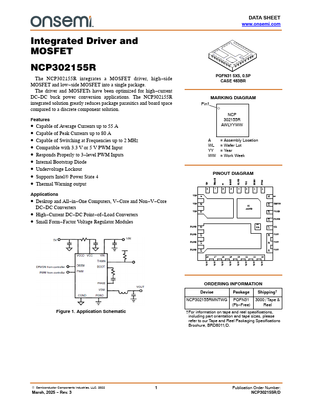 NCP302155R Datasheet Preview