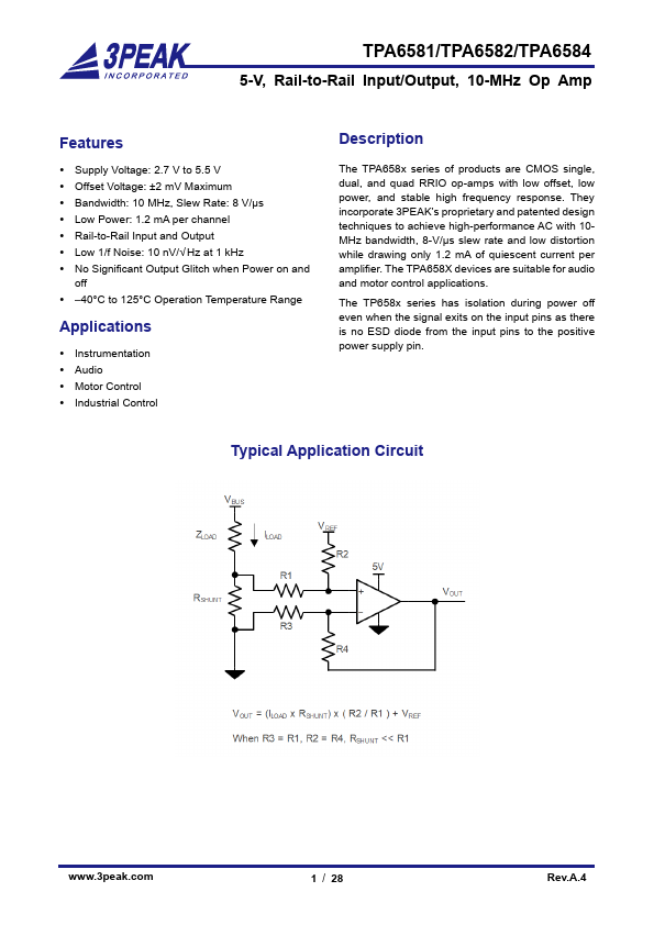 TPA6582 Datasheet Preview