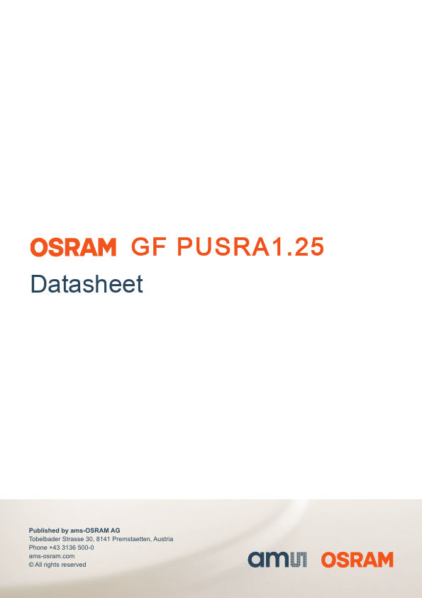 GFPUSRA1.25 High-power LED by OSRAM - Datasheet Preview