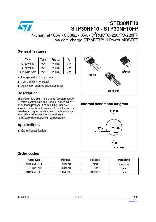 STP30NF10FP