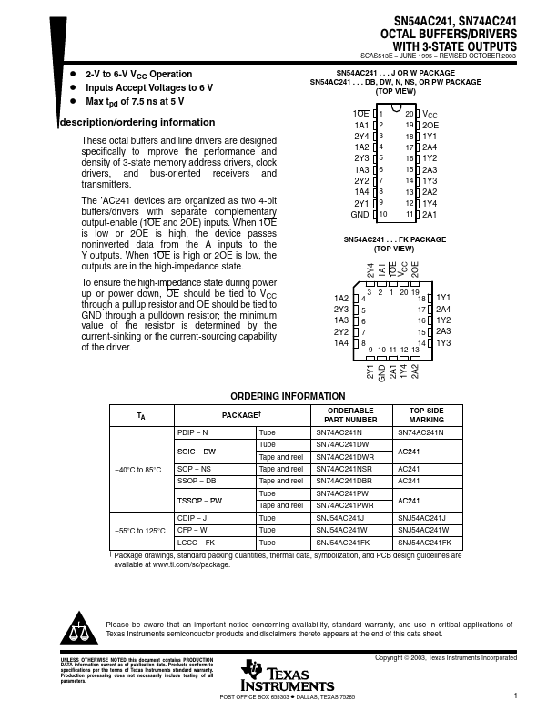 SN74AC241N