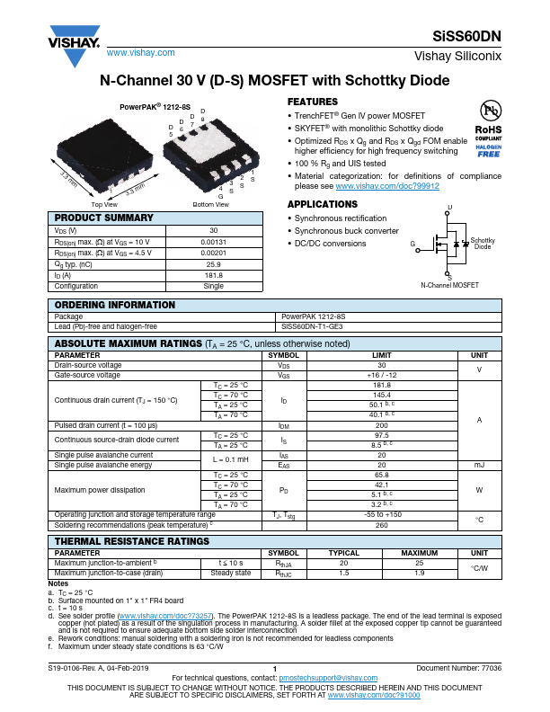 SiSS60DN Datasheet Preview