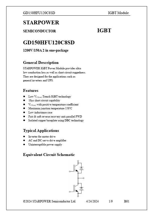 GD150HFU120C8SD Datasheet Preview