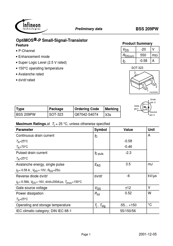 BSS209PW