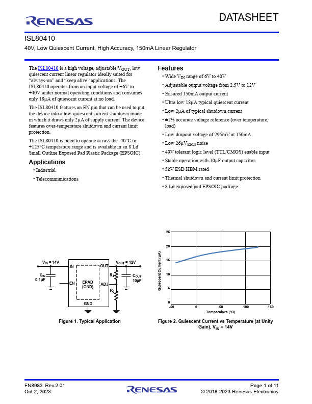 ISL80410 Datasheet Preview