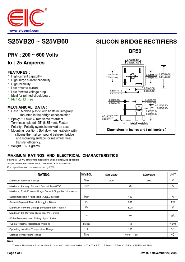 S25VB20 Datasheet Preview