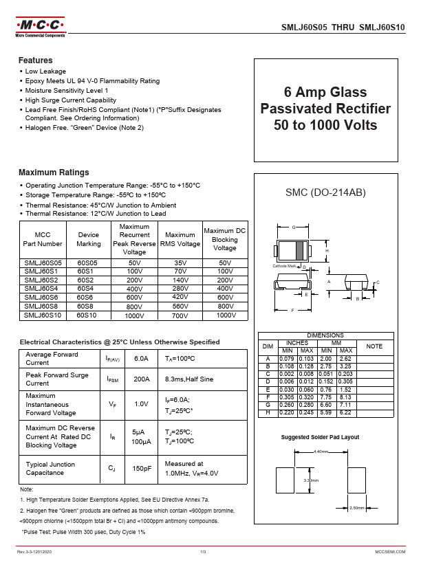 SMLJ60S10 Datasheet Preview