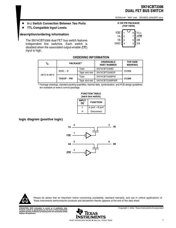 SN74CBT3306D