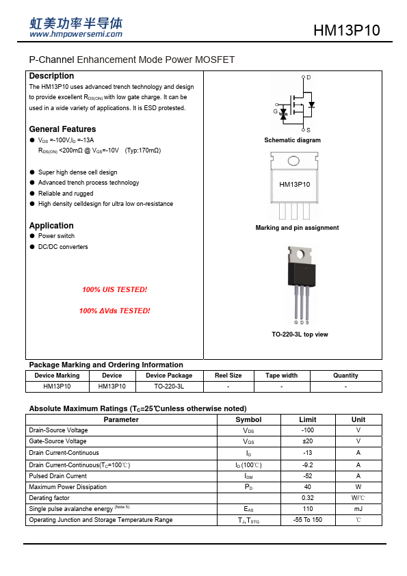 HM13P10 Datasheet Preview