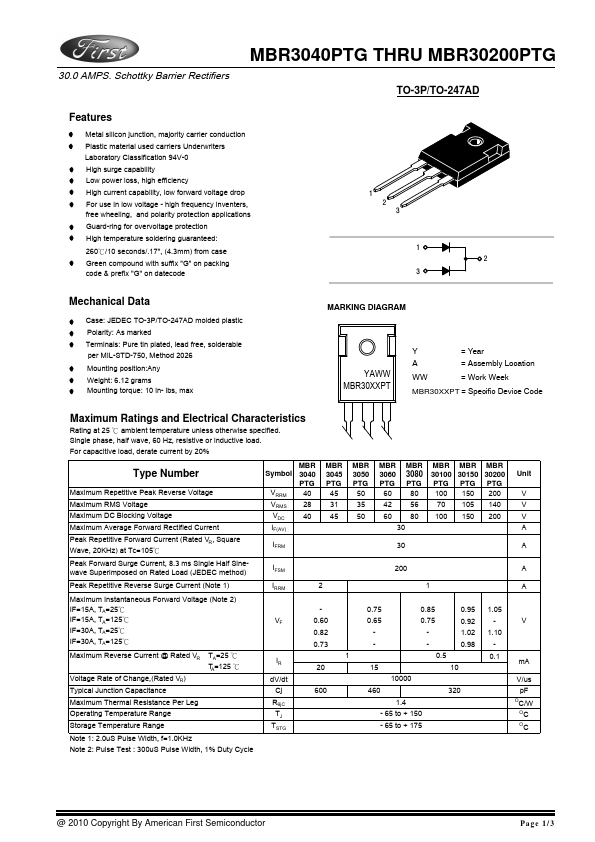 MBR3050PTG