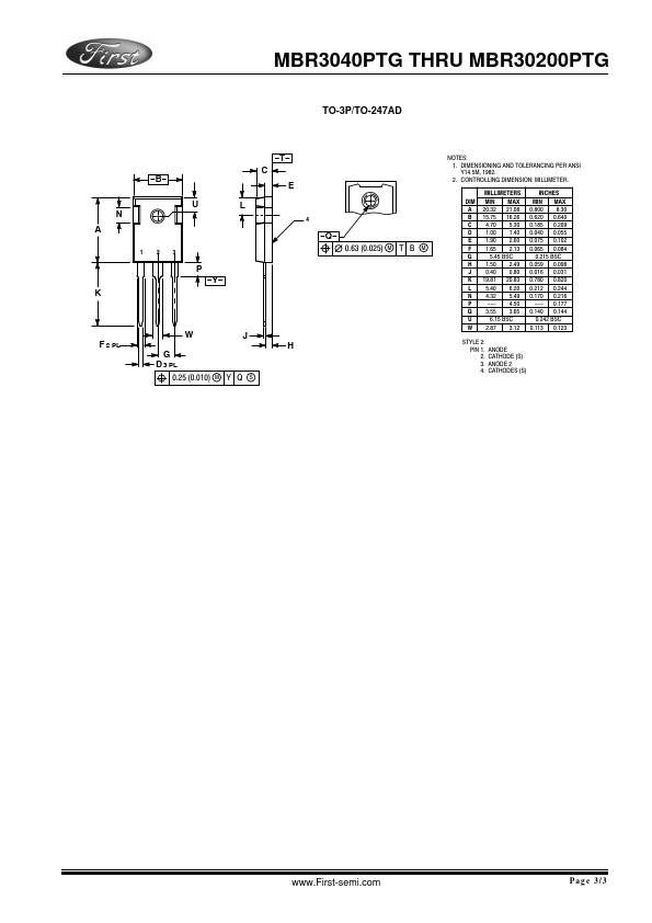 MBR3050PTG