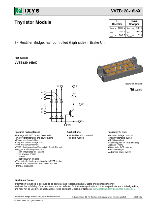 VVZB120-16ioX Datasheet Preview