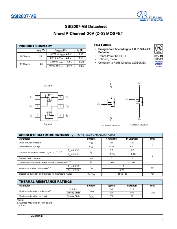 SSI2007 Datasheet Preview