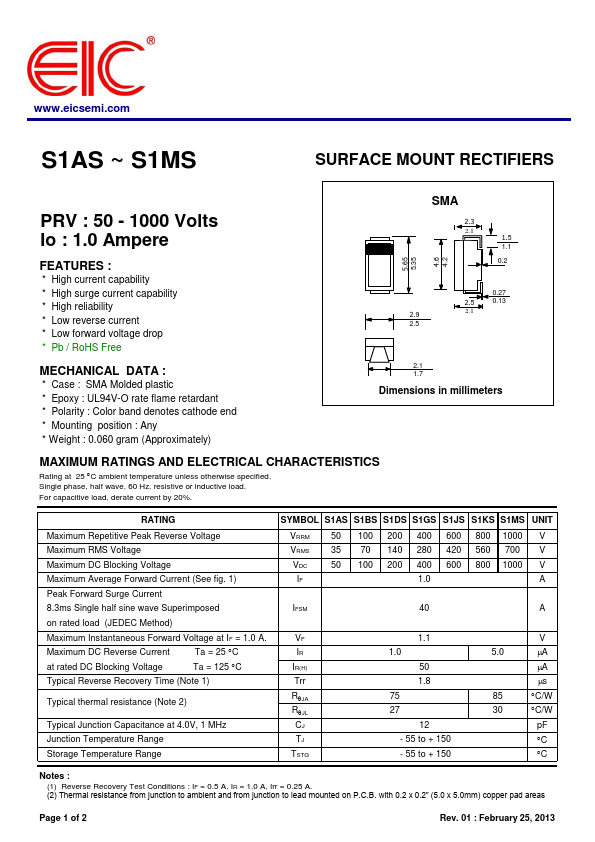 S1KS Datasheet Preview