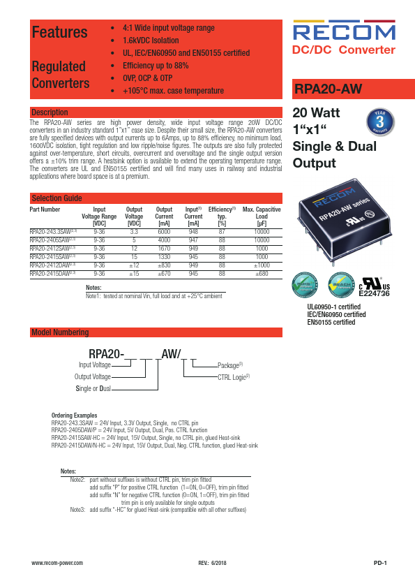 RPA20-2412SAW