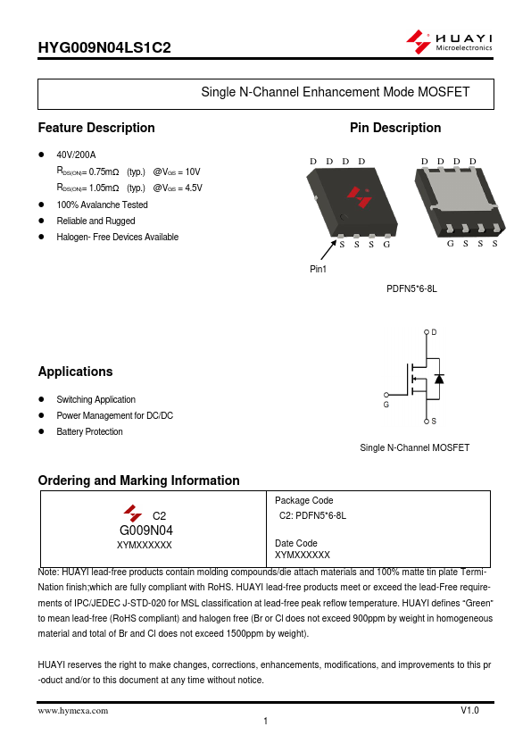 HYG009N04LS1C2 Datasheet Preview