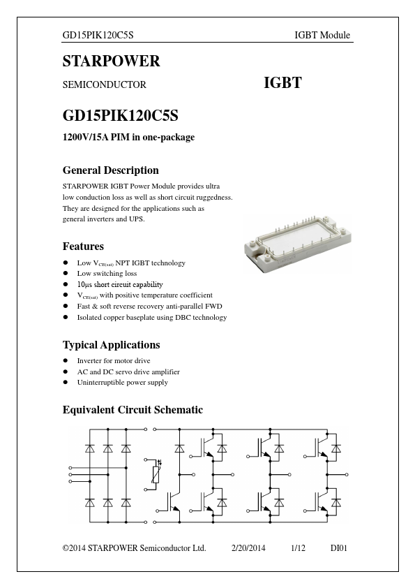 GD15PIK120C5S Datasheet Preview