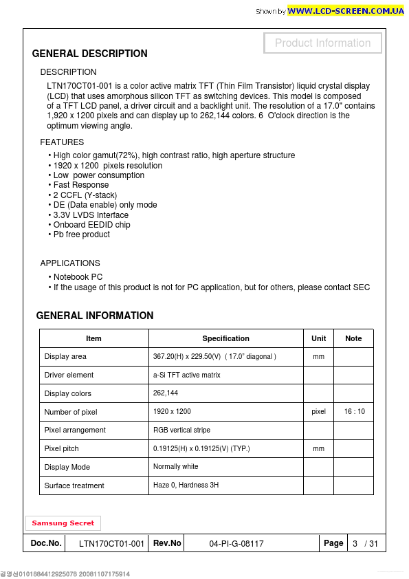 LTN170CT01-001